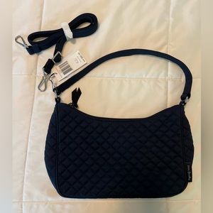 Navy Vera Bradley Fannie Crescent Crossbody Purse NWT